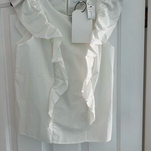 Current Elliot White Ruffle Too